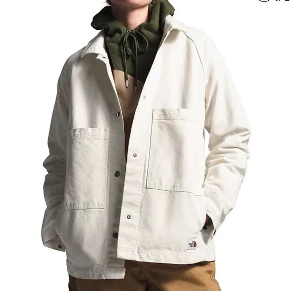 The North Face Utility Off White Jacket With Large Pockets Size Large